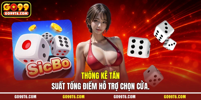 Thống kê tần suất tổng điểm hỗ trợ chọn cửa.